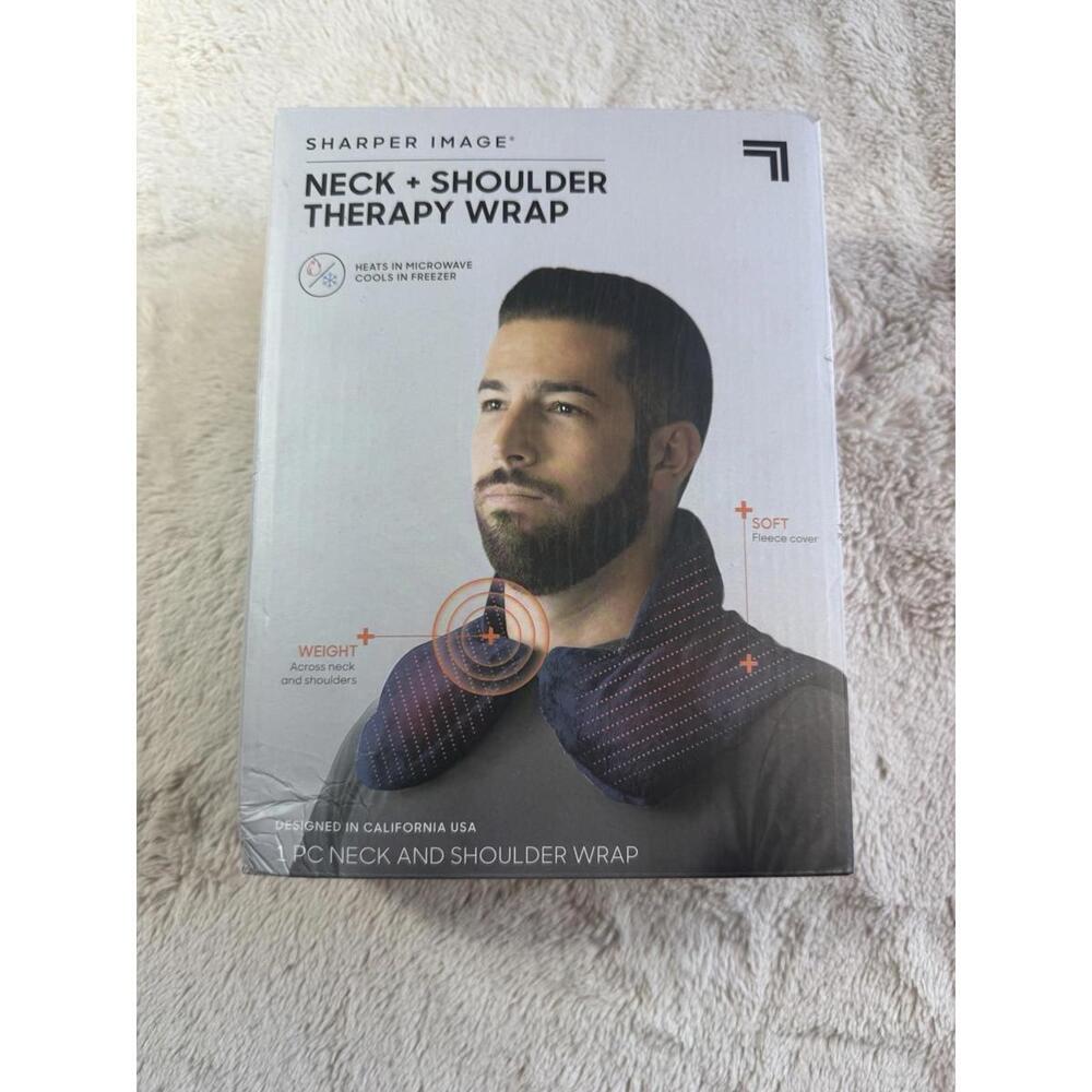 Sharper Image Hot and Cold Neck Shoulder Relief Plush‎ Wrap Therapy Pad